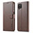 Coque Portefeuille Livre Cuir Etui Clapet LC1 pour Samsung Galaxy A22 4G Marron