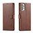 Coque Portefeuille Livre Cuir Etui Clapet LC1 pour Samsung Galaxy A23 4G Marron