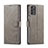 Coque Portefeuille Livre Cuir Etui Clapet LC1 pour Samsung Galaxy A73 5G Gris