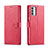 Coque Portefeuille Livre Cuir Etui Clapet LC1 pour Samsung Galaxy F23 5G Rose Rouge