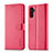 Coque Portefeuille Livre Cuir Etui Clapet LC1 pour Samsung Galaxy Jump3 5G Rose Rouge