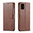 Coque Portefeuille Livre Cuir Etui Clapet LC1 pour Samsung Galaxy M51 Marron