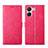 Coque Portefeuille Livre Cuir Etui Clapet LC1 pour Xiaomi Poco C65 Rose Rouge