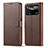 Coque Portefeuille Livre Cuir Etui Clapet LC1 pour Xiaomi Poco X4 Pro 5G Marron