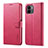 Coque Portefeuille Livre Cuir Etui Clapet LC1 pour Xiaomi Redmi A2 Rose Rouge