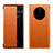 Coque Portefeuille Livre Cuir Etui Clapet LF1 pour Huawei Mate 40 RS Orange