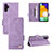 Coque Portefeuille Livre Cuir Etui Clapet LZ3 pour Samsung Galaxy A04s Violet