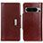 Coque Portefeuille Livre Cuir Etui Clapet M01L pour Google Pixel 8 Pro 5G Marron