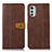 Coque Portefeuille Livre Cuir Etui Clapet M01L pour Motorola Moto E32 Marron