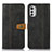 Coque Portefeuille Livre Cuir Etui Clapet M01L pour Motorola Moto E32 Noir