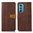 Coque Portefeuille Livre Cuir Etui Clapet M01L pour Motorola Moto Edge 30 5G Marron