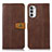 Coque Portefeuille Livre Cuir Etui Clapet M01L pour Motorola MOTO G52 Marron