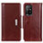 Coque Portefeuille Livre Cuir Etui Clapet M01L pour Oppo F19 Pro+ Plus 5G Marron