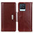 Coque Portefeuille Livre Cuir Etui Clapet M01L pour Realme 8 4G Marron