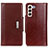 Coque Portefeuille Livre Cuir Etui Clapet M01L pour Samsung Galaxy S21 5G Marron