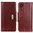 Coque Portefeuille Livre Cuir Etui Clapet M01L pour Samsung Galaxy XCover 5 SM-G525F Marron