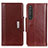 Coque Portefeuille Livre Cuir Etui Clapet M01L pour Sony Xperia 1 III Marron