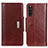 Coque Portefeuille Livre Cuir Etui Clapet M01L pour Sony Xperia 10 III SO-52B Marron