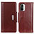 Coque Portefeuille Livre Cuir Etui Clapet M01L pour Xiaomi Poco F3 5G Marron