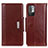 Coque Portefeuille Livre Cuir Etui Clapet M01L pour Xiaomi Redmi Note 10T 5G Marron