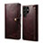 Coque Portefeuille Livre Cuir Etui Clapet M01T pour Samsung Galaxy S22 Ultra 5G Vin Rouge