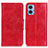 Coque Portefeuille Livre Cuir Etui Clapet M02L pour Motorola Moto E22 Rouge