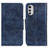 Coque Portefeuille Livre Cuir Etui Clapet M02L pour Motorola Moto E32 Bleu