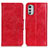 Coque Portefeuille Livre Cuir Etui Clapet M02L pour Motorola Moto E32 Rouge