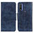 Coque Portefeuille Livre Cuir Etui Clapet M02L pour Motorola Moto G Pure Bleu