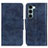 Coque Portefeuille Livre Cuir Etui Clapet M02L pour Motorola Moto G200 5G Bleu