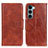 Coque Portefeuille Livre Cuir Etui Clapet M02L pour Motorola Moto G200 5G Marron