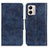 Coque Portefeuille Livre Cuir Etui Clapet M02L pour Motorola Moto G53 5G Bleu