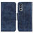 Coque Portefeuille Livre Cuir Etui Clapet M02L pour Motorola Moto G62 5G Bleu