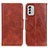 Coque Portefeuille Livre Cuir Etui Clapet M02L pour Nokia G60 5G Marron