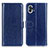 Coque Portefeuille Livre Cuir Etui Clapet M02L pour Nothing Phone 1 Bleu