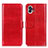 Coque Portefeuille Livre Cuir Etui Clapet M02L pour Nothing Phone 1 Rouge