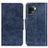 Coque Portefeuille Livre Cuir Etui Clapet M02L pour Oppo Reno5 F Bleu