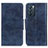 Coque Portefeuille Livre Cuir Etui Clapet M02L pour Oppo Reno6 5G Bleu