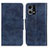 Coque Portefeuille Livre Cuir Etui Clapet M02L pour Oppo Reno7 4G Bleu