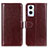 Coque Portefeuille Livre Cuir Etui Clapet M02L pour Oppo Reno7 Lite 5G Marron