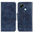 Coque Portefeuille Livre Cuir Etui Clapet M02L pour Realme C21 Bleu