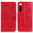 Coque Portefeuille Livre Cuir Etui Clapet M02L pour Sony Xperia 10 IV SO-52C Rouge