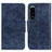 Coque Portefeuille Livre Cuir Etui Clapet M02L pour Sony Xperia 5 III SO-53B Bleu