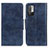 Coque Portefeuille Livre Cuir Etui Clapet M02L pour Xiaomi Redmi Note 10 5G Bleu