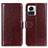 Coque Portefeuille Livre Cuir Etui Clapet M03L pour Motorola Moto Edge 30 Ultra 5G Marron