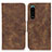 Coque Portefeuille Livre Cuir Etui Clapet M03L pour Sony Xperia 5 III Marron