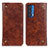 Coque Portefeuille Livre Cuir Etui Clapet M04L pour Motorola Moto Edge (2021) 5G Marron