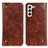 Coque Portefeuille Livre Cuir Etui Clapet M04L pour Samsung Galaxy S21 5G Marron