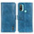 Coque Portefeuille Livre Cuir Etui Clapet M05L pour Motorola Moto E20 Bleu