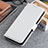 Coque Portefeuille Livre Cuir Etui Clapet M05L pour Motorola Moto G Play Gen 2 Blanc